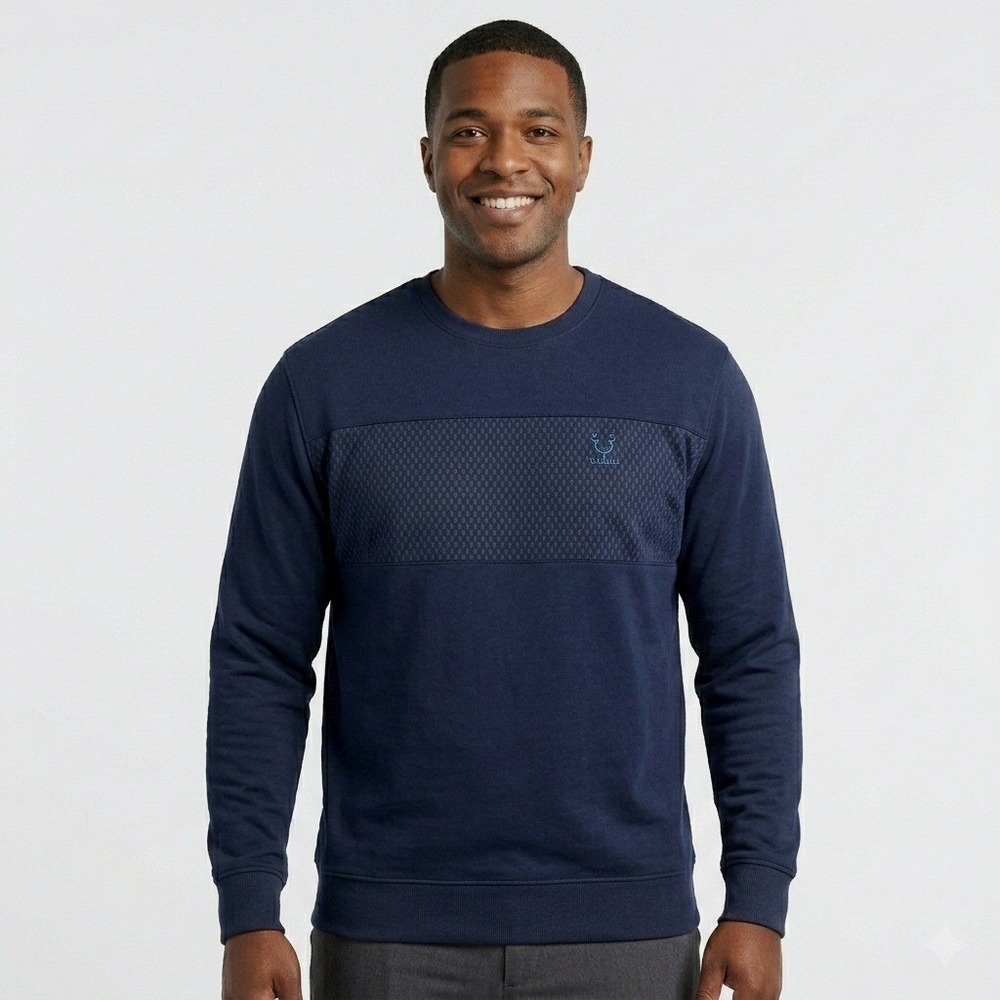 Messi Collection Sweatshirt Crew Neck Long Sleeve MML0410USJ Blue Men's M *NEW*